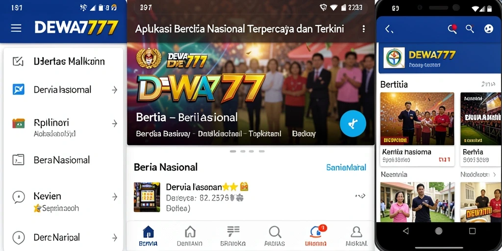 Antarmuka DEWA777 menampilkan berita nasional terkini dengan jelas.