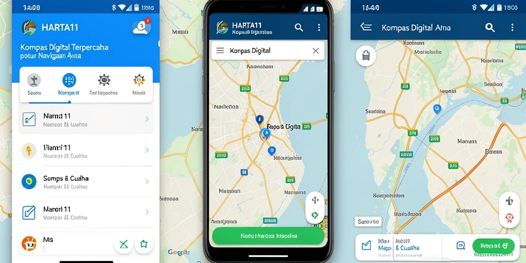 Tampilan antarmuka Kompas Digital HARTA11 yang modern dan fungsional.