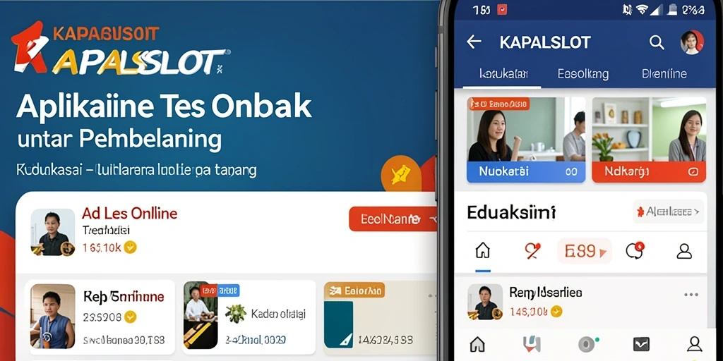 Tampilan antarmuka KAPALSLOT yang mudah digunakan untuk Les Online.