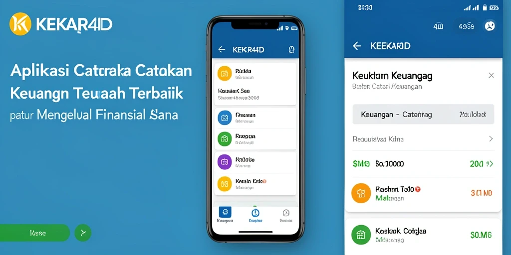 Antarmuka KEKAR4D menampilkan fungsi Catatan Keuangan yang user-friendly.