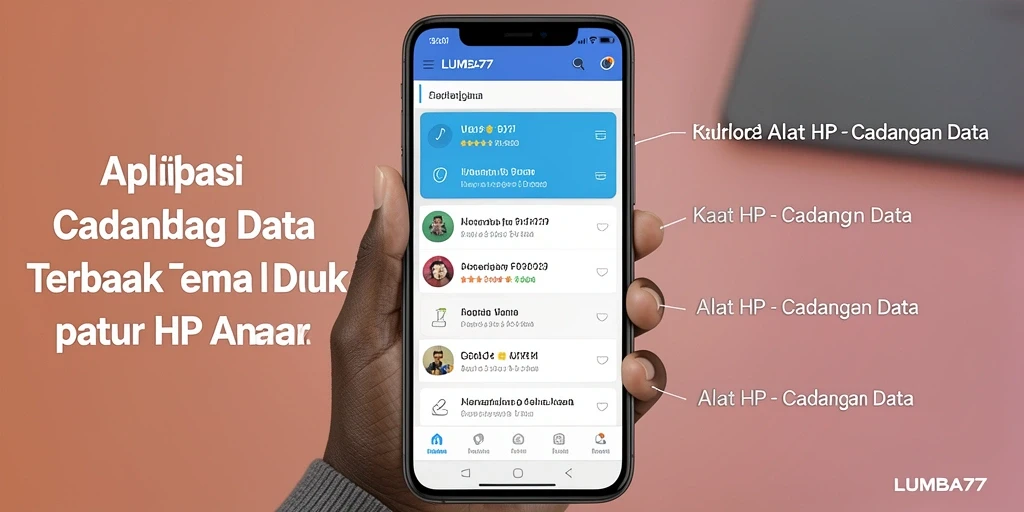 Tampilan antarmuka LUMBA77 yang intuitif untuk cadangan data.