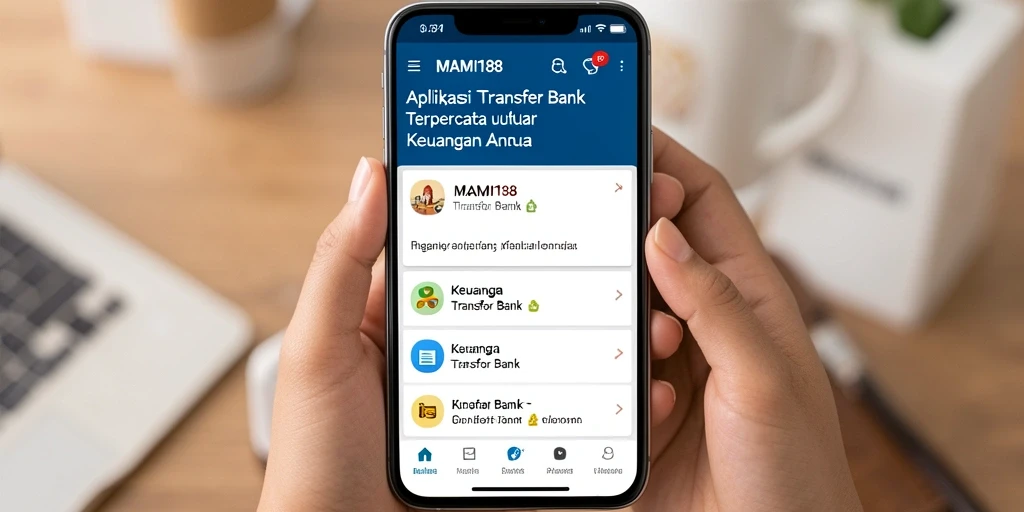 Antarmuka MAMI188 yang sederhana untuk transfer bank.
